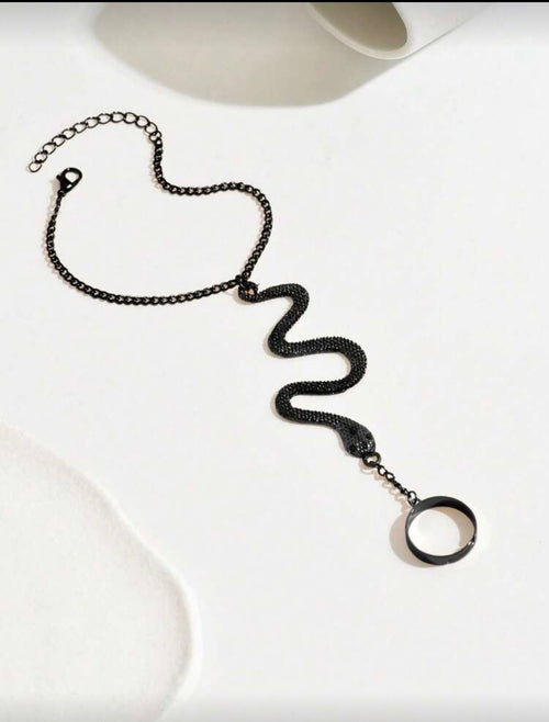 Anneau de doigt bracelet en forme de serpent